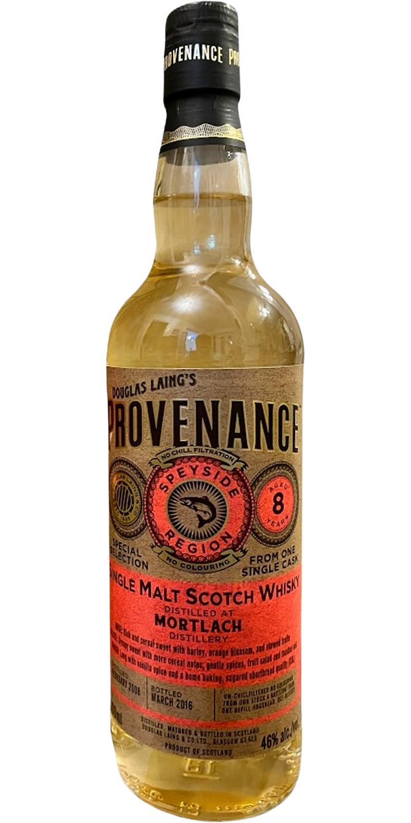 Mortlach 2008 DL Provenance