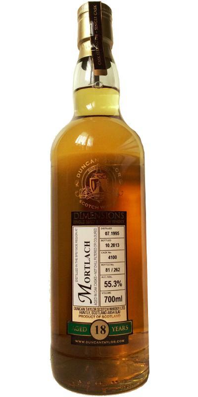 Mortlach 1995 DT Dimensions