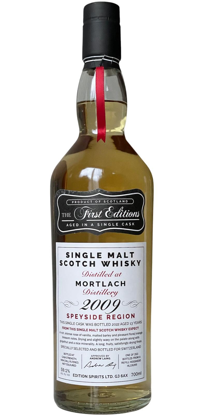 Mortlach 2009 ED The First Editions