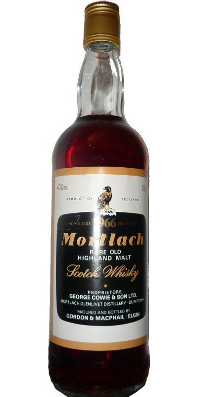 Mortlach 1966 GM Rare Old Highland Malt - black label