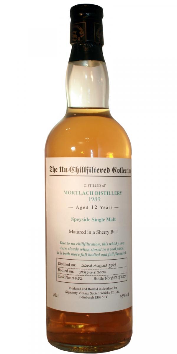 Mortlach 1989 SV The Un-Chillfiltered Collection