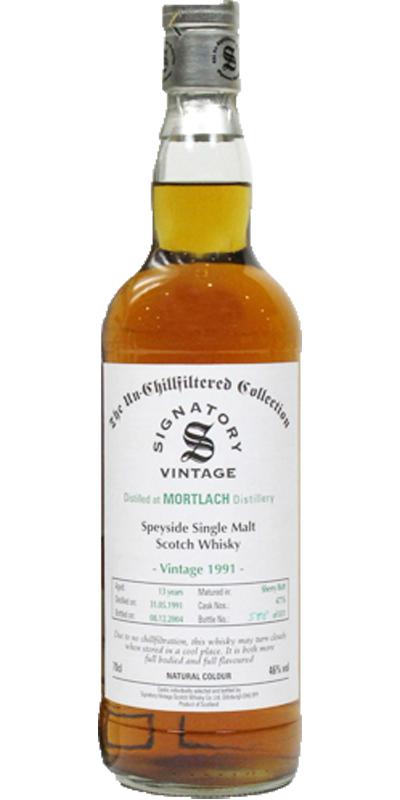 Mortlach 1991 SV The Un-Chillfiltered Collection