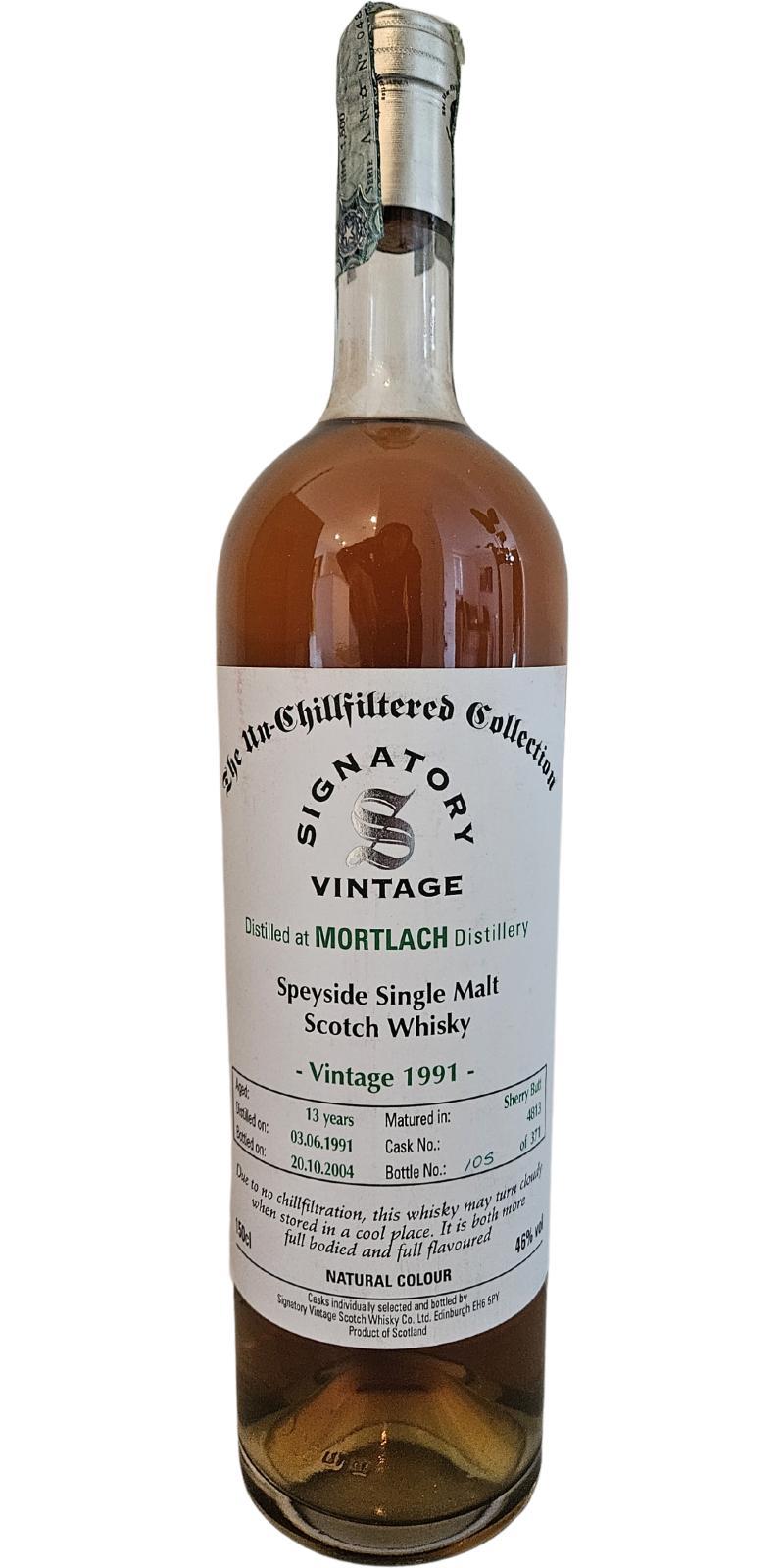 Mortlach 1991 SV The Un-Chillfiltered Collection
