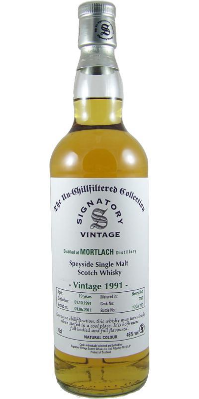 Mortlach 1991 SV The Un-Chillfiltered Collection