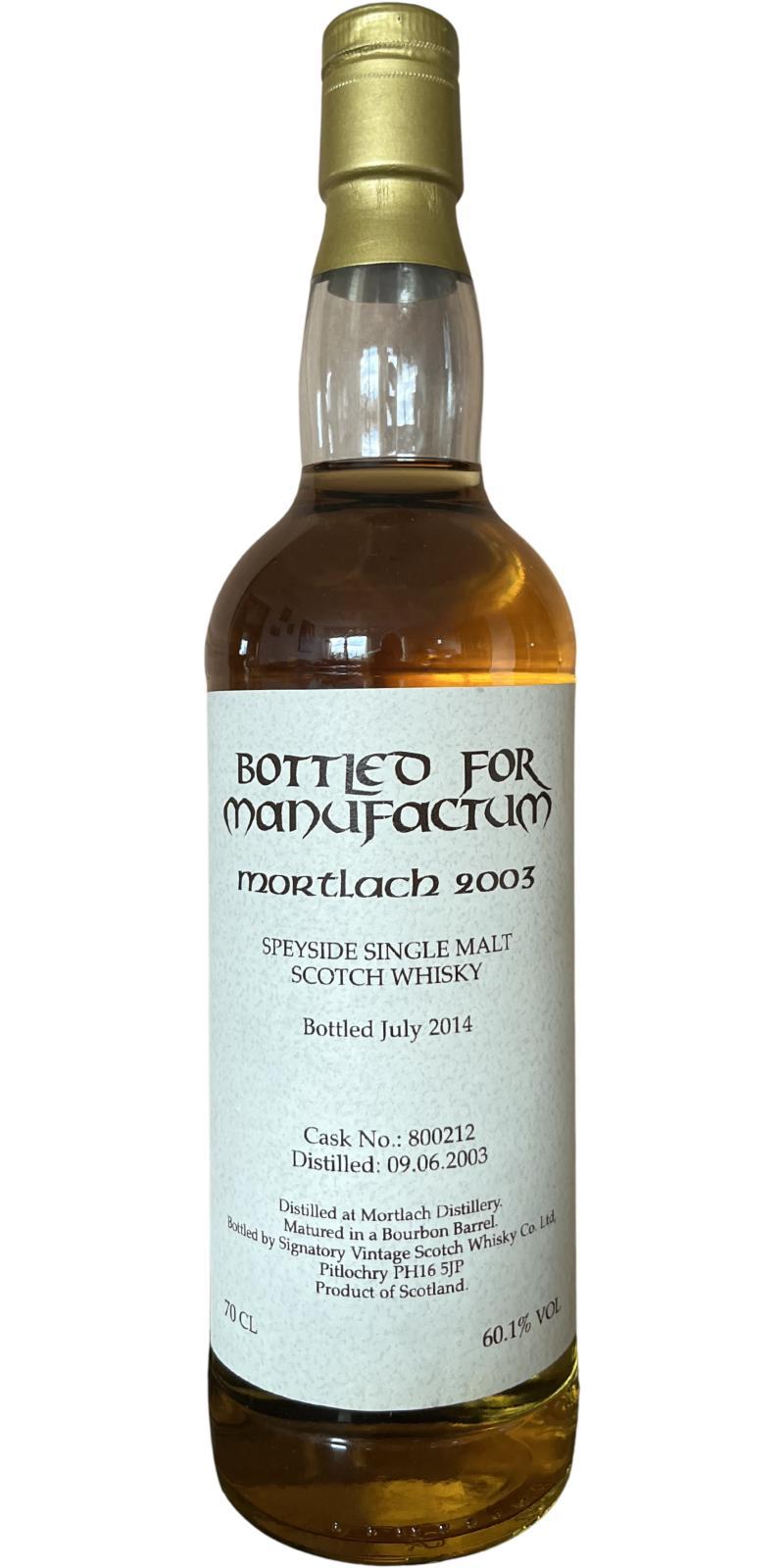 Mortlach 2003 SV