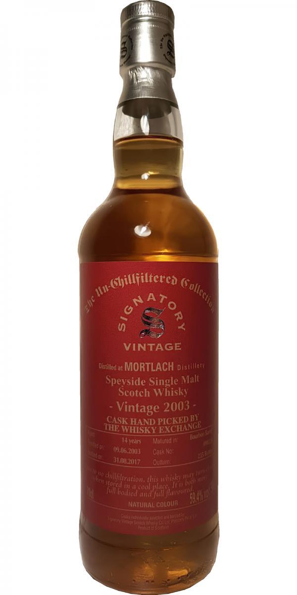 Mortlach 2003 SV The Un-Chillfiltered Collection - Cask Strength