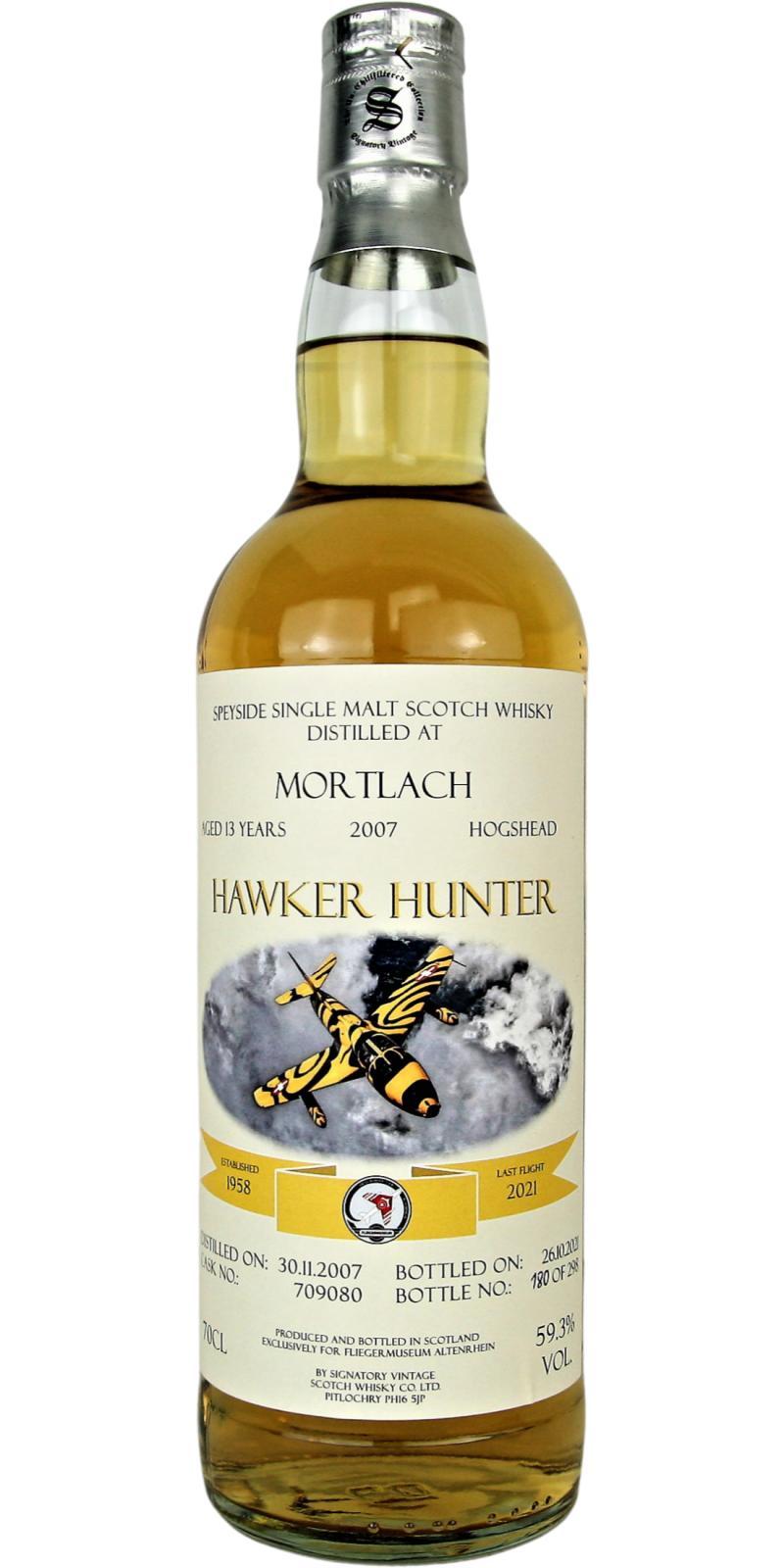 Mortlach 2007 SV Hawker Hunter