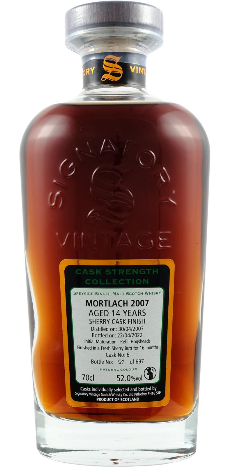 Mortlach 2007 SV Cask Strength Collection