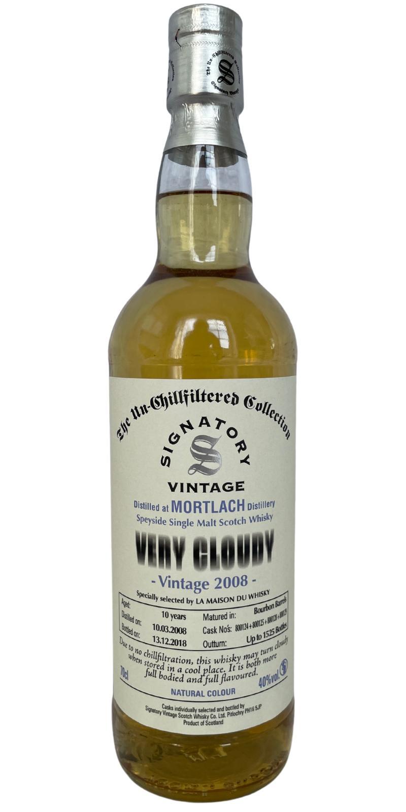 Mortlach 2008 SV The Un-Chillfiltered Collection - Very Cloudy