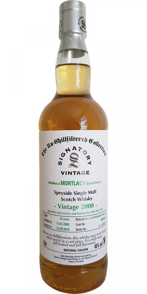 Mortlach 2008 SV The Un-Chillfiltered Collection