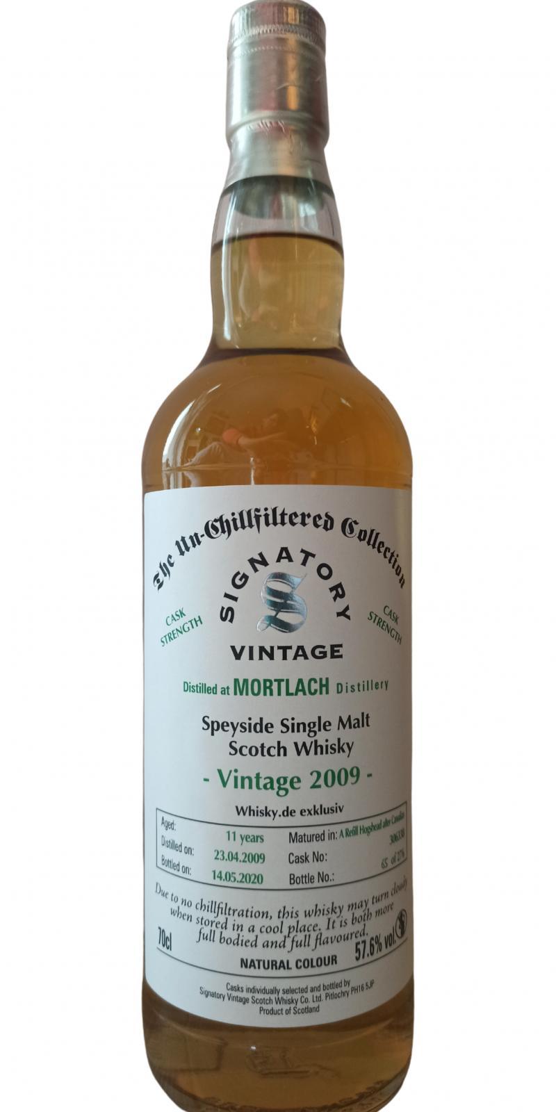 Mortlach 2009 SV The Un-Chillfiltered Collection - Cask Strength