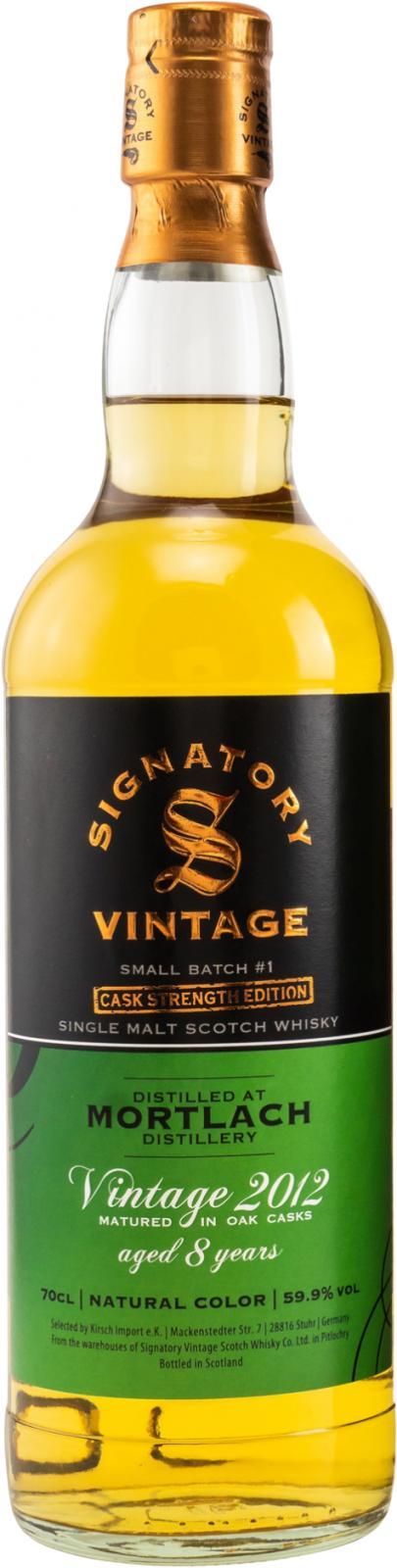 Mortlach 2012 SV Small Batch Edition CS #1
