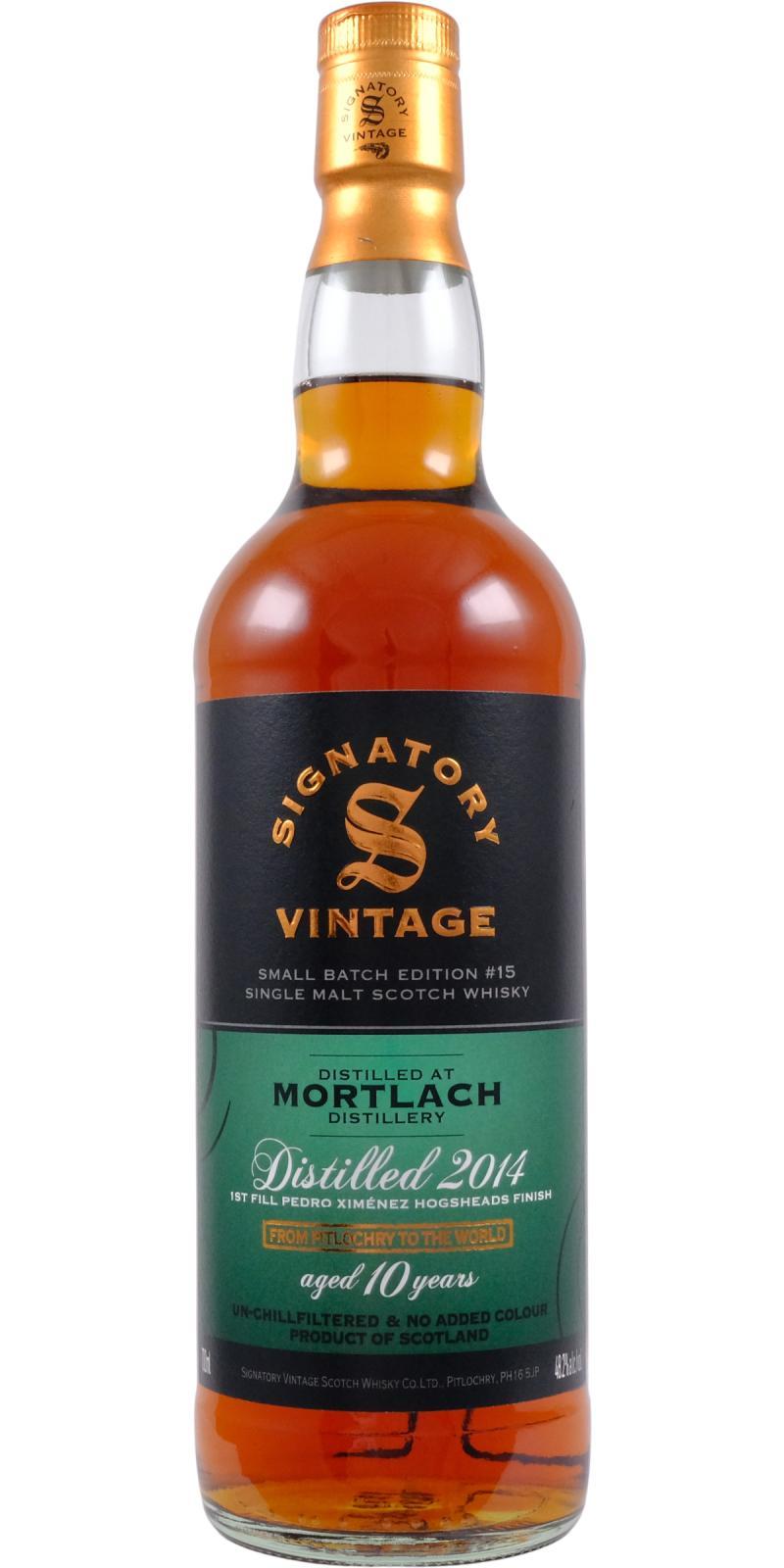 Mortlach 2014 SV Small Batch Edition #15