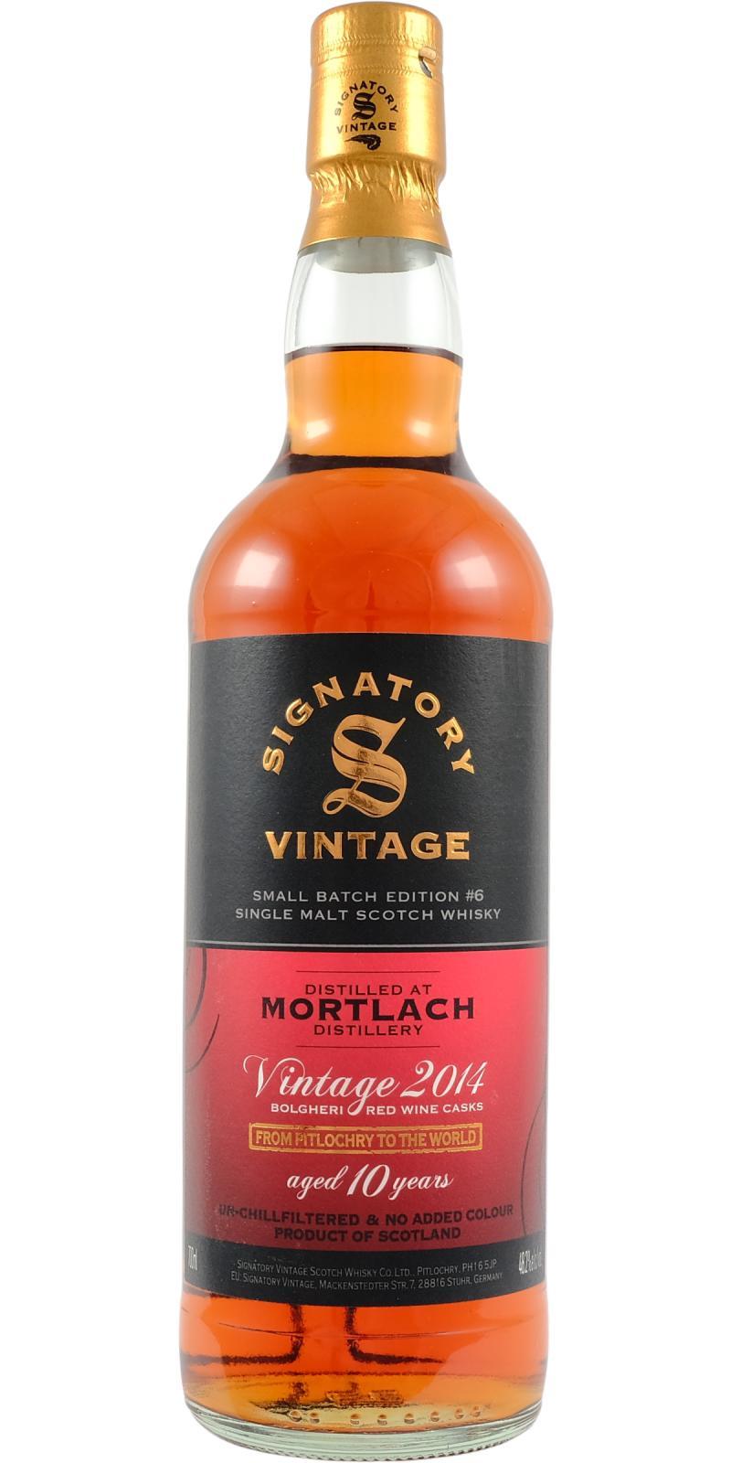 Mortlach 2014 SV Small Batch Edition #6