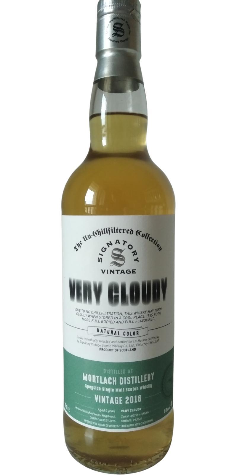 Mortlach 2016 SV The Un-Chillfiltered Collection - Very Cloudy