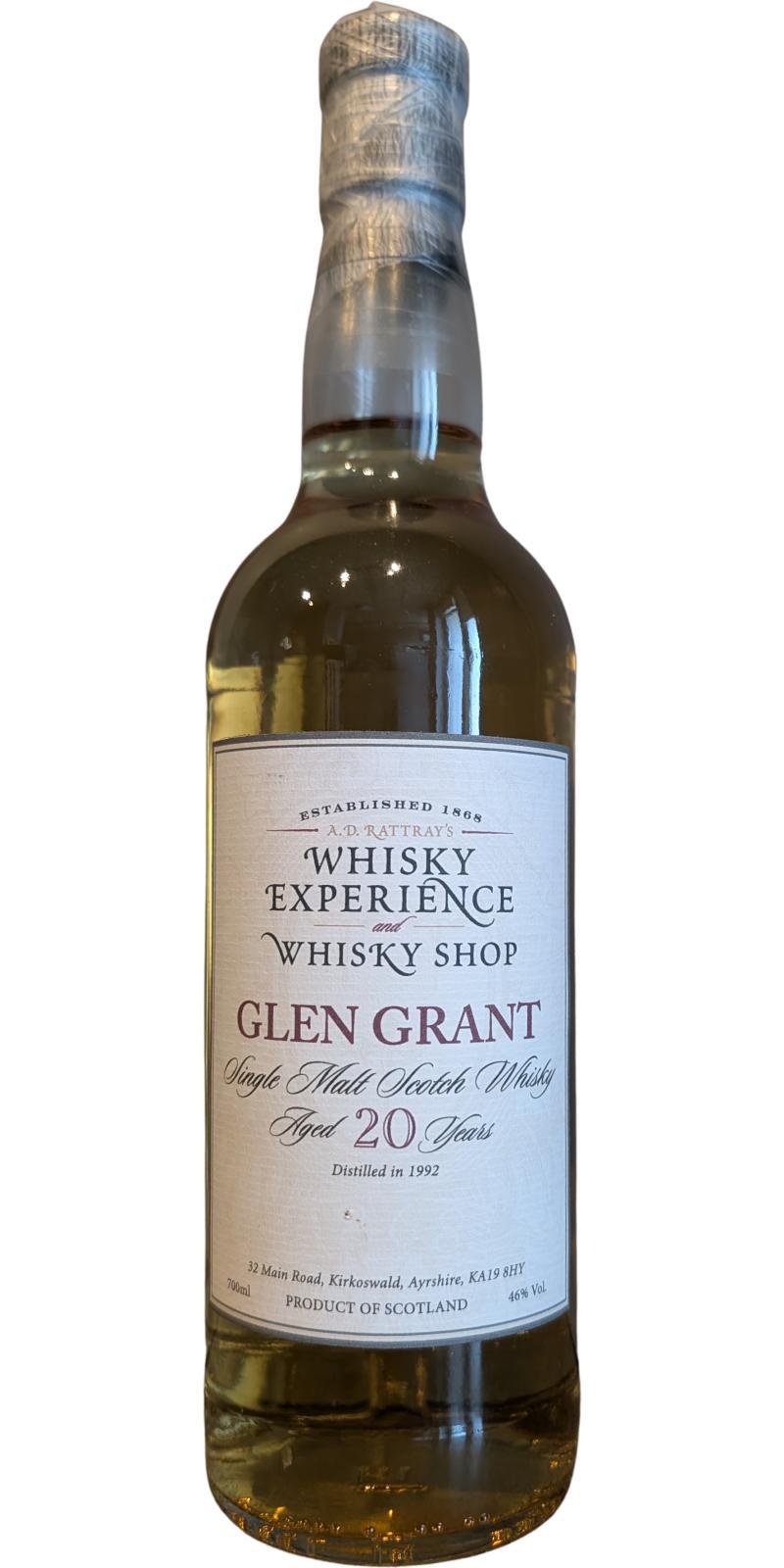 Glen Grant 1992 DR Whisky Experience and Whisky Shop