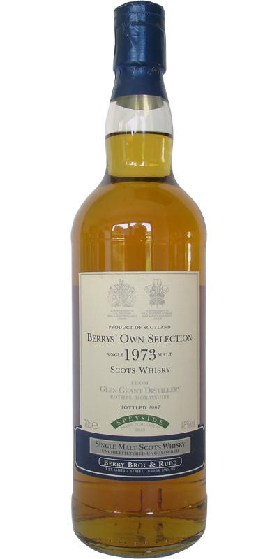 Glen Grant 1973 BR Berrys' Own Selection