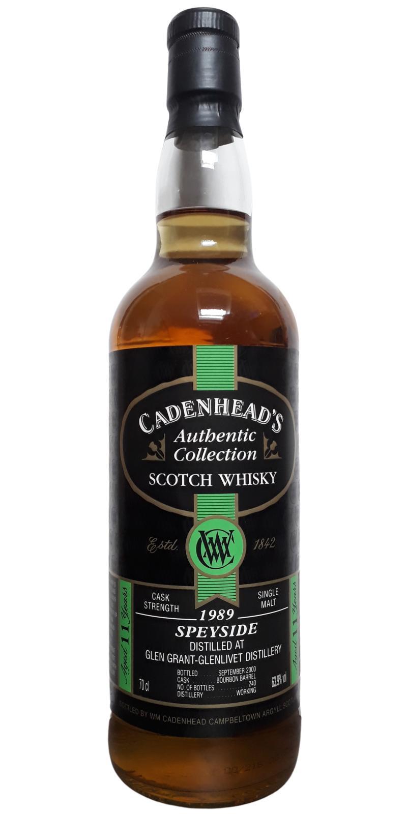 Glen Grant 1989 CA Authentic Collection