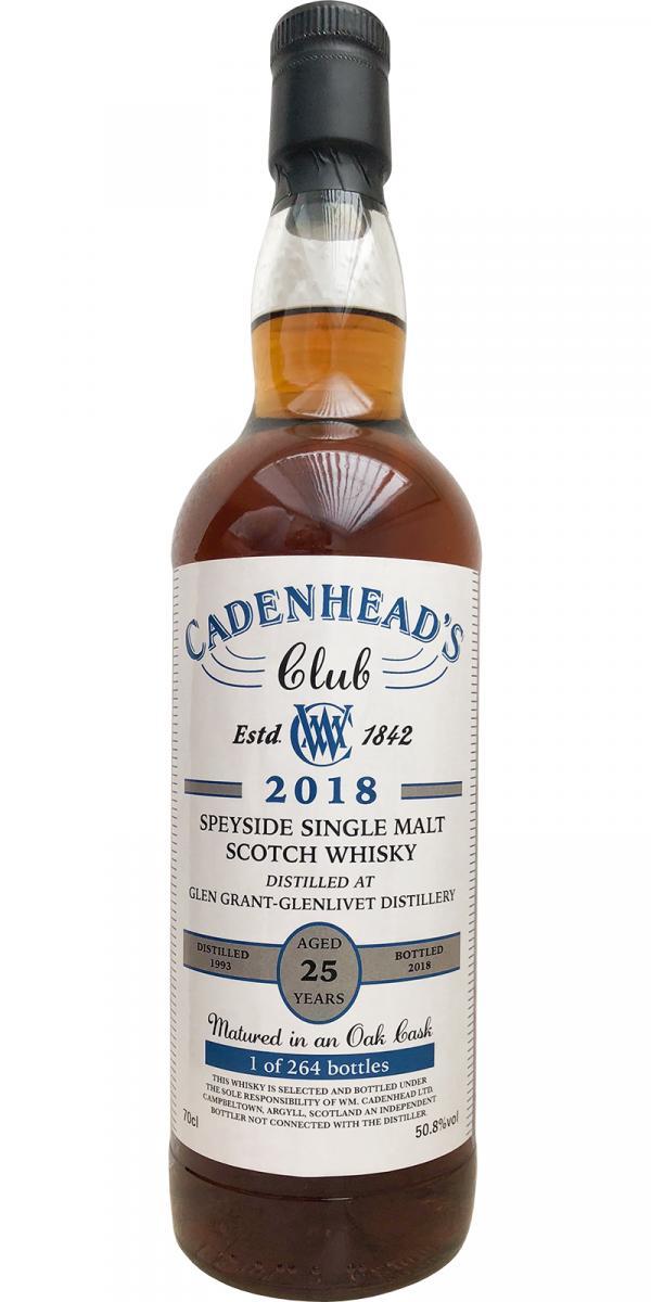 Glen Grant 1993 CA Cadenhead's Club