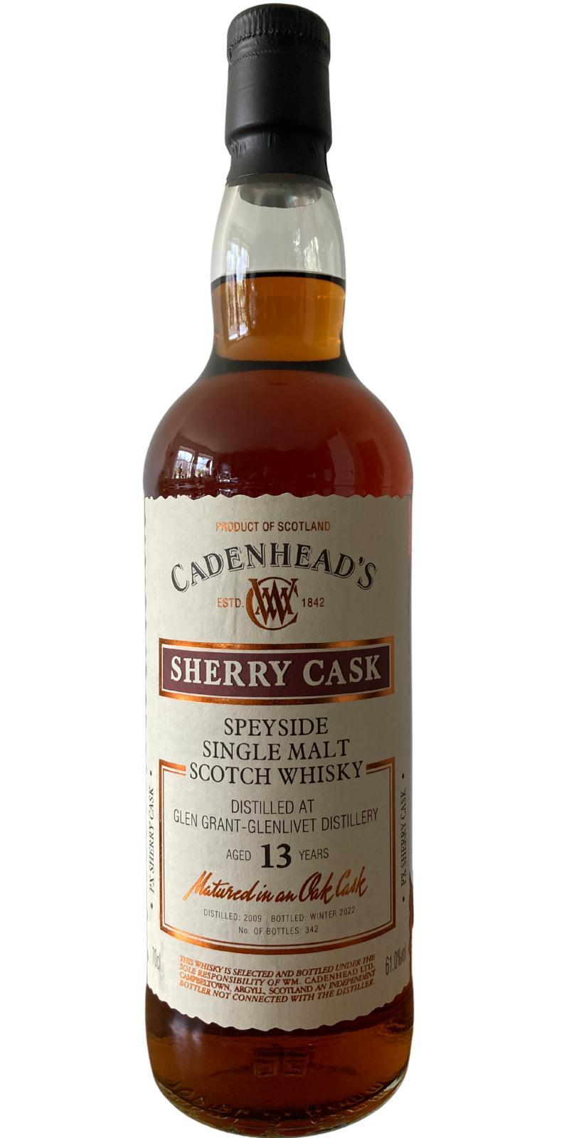Glen Grant 2009 CA Wood Range - Sherry Cask