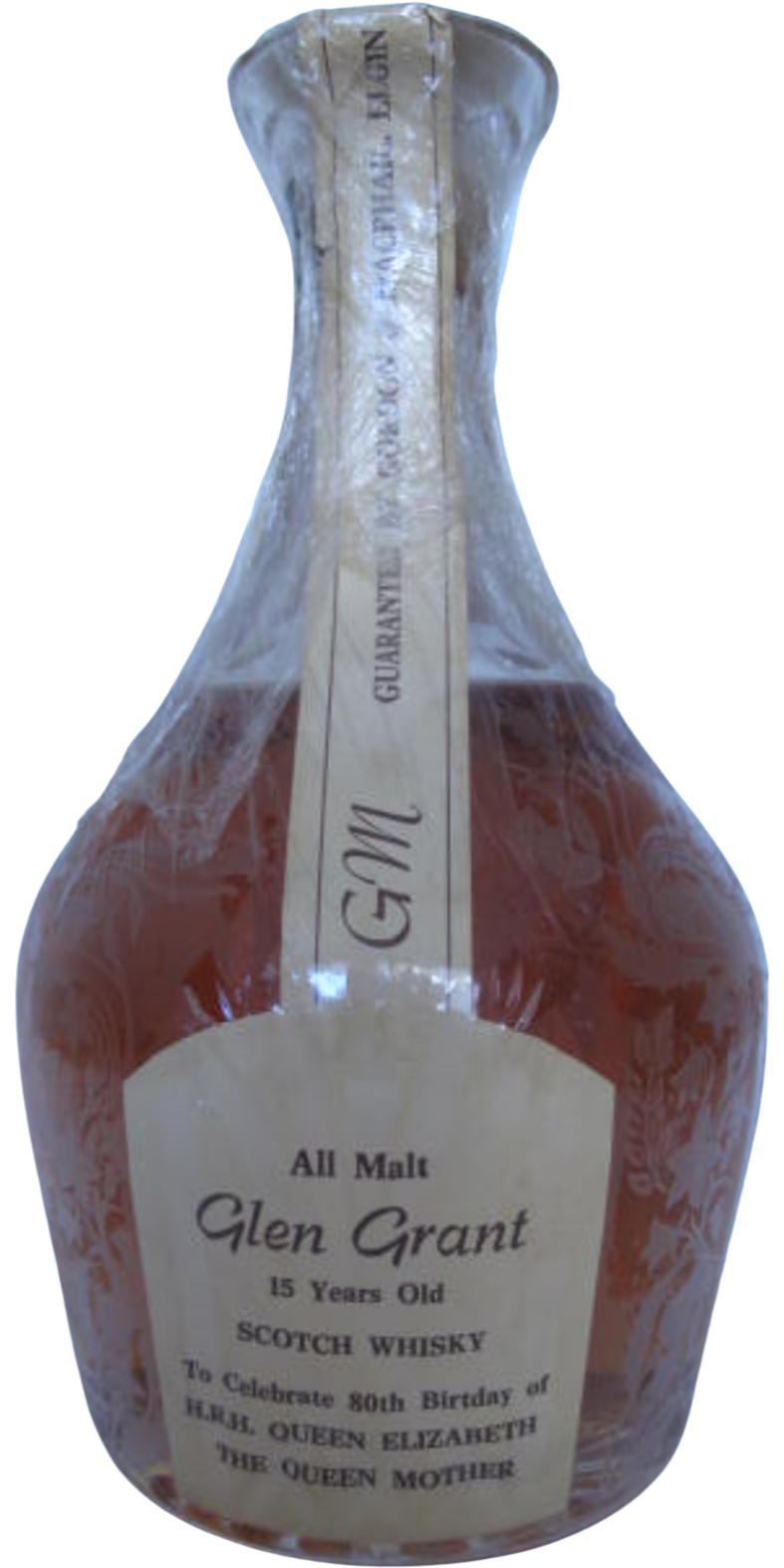 Glen Grant 15-year-old GM All Malt Scotch Whisky - Crystal Decanter