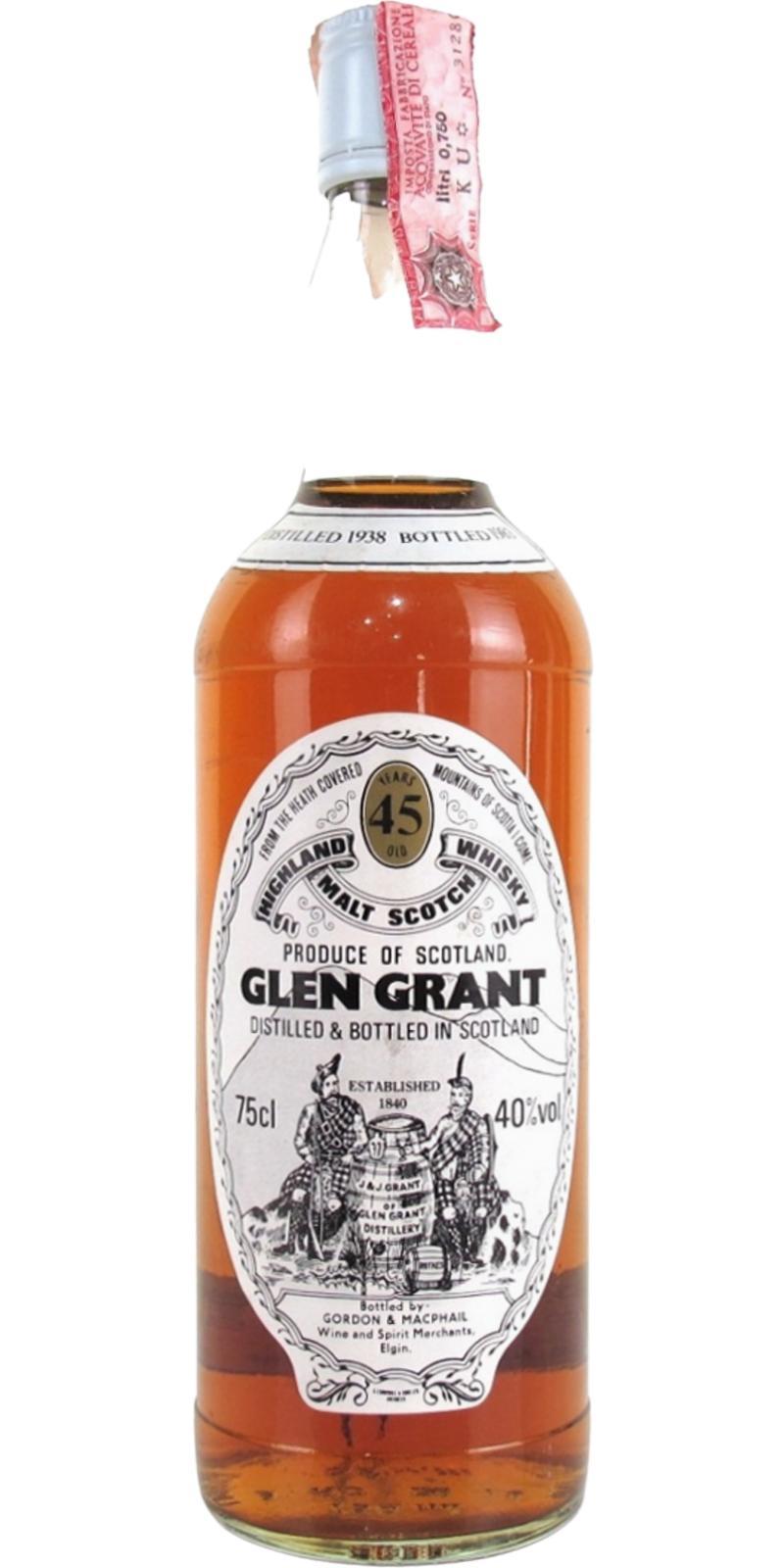 Glen Grant 1938 GM Licensed Bottling