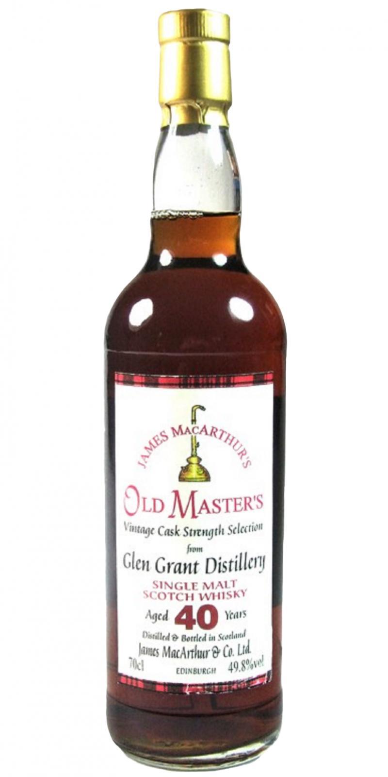 Glen Grant 40-year-old JM Old Master's - Vintage Cask Strength Collection