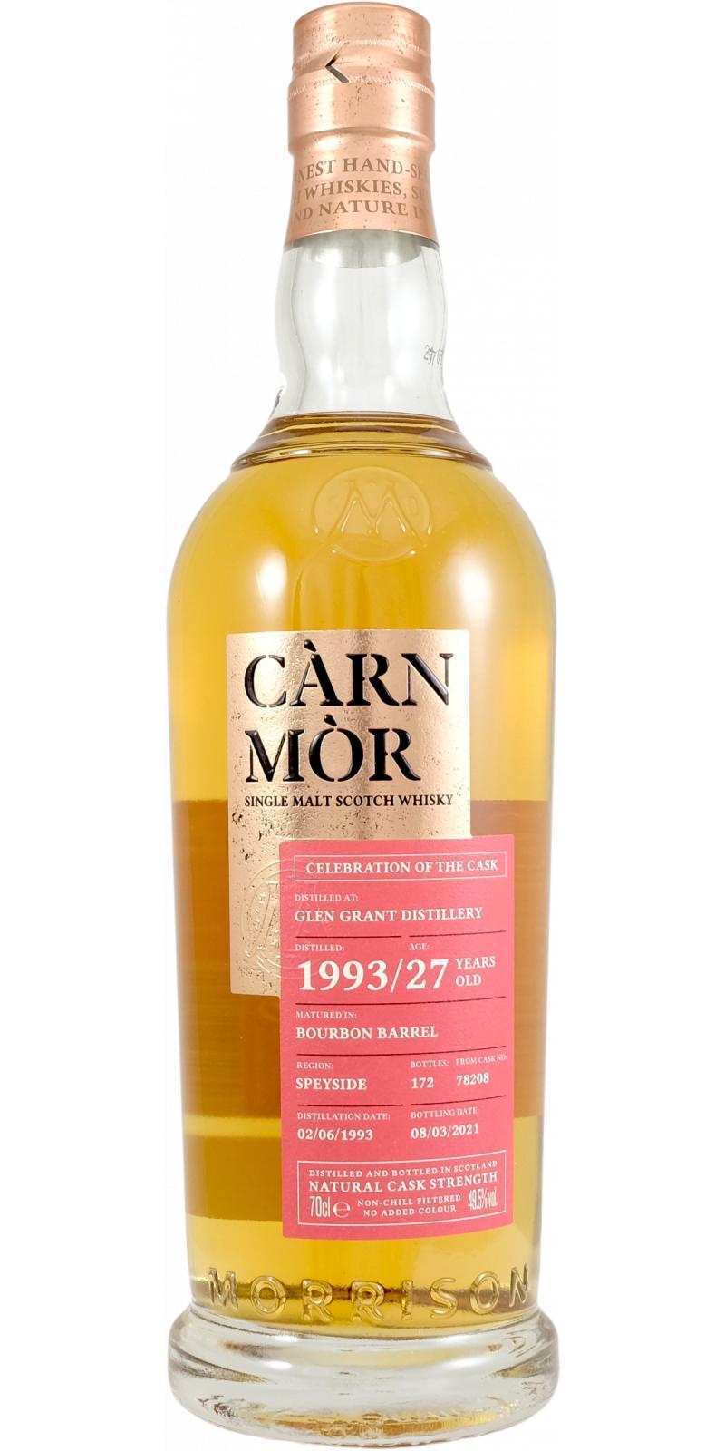Glen Grant 1993 MSWD Càrn Mòr Celebration of the Cask