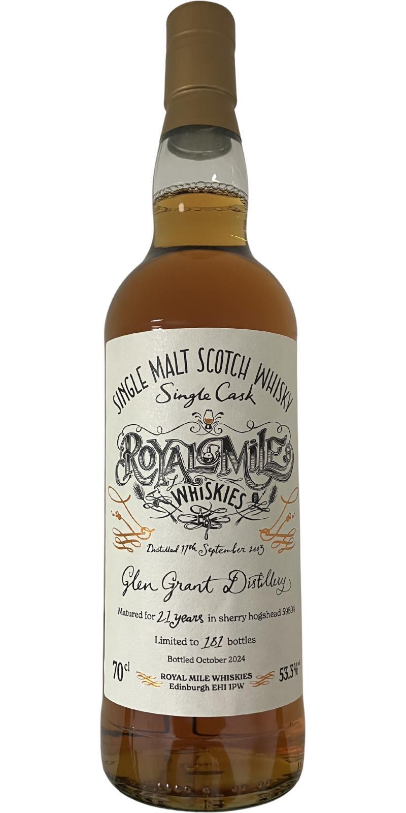 Glen Grant 2003 RM Single Cask