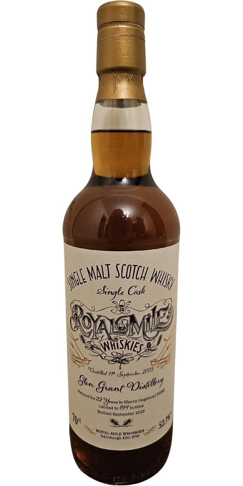 Glen Grant 2003 RM Single Cask