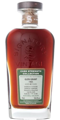 Glen Grant 1965 SV Cask Strength Collection