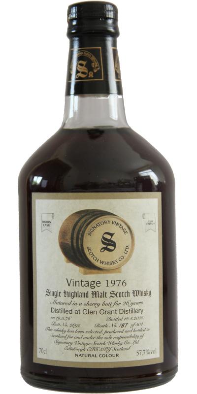 Glen Grant 1976 SV Vintage Collection - Dumpy