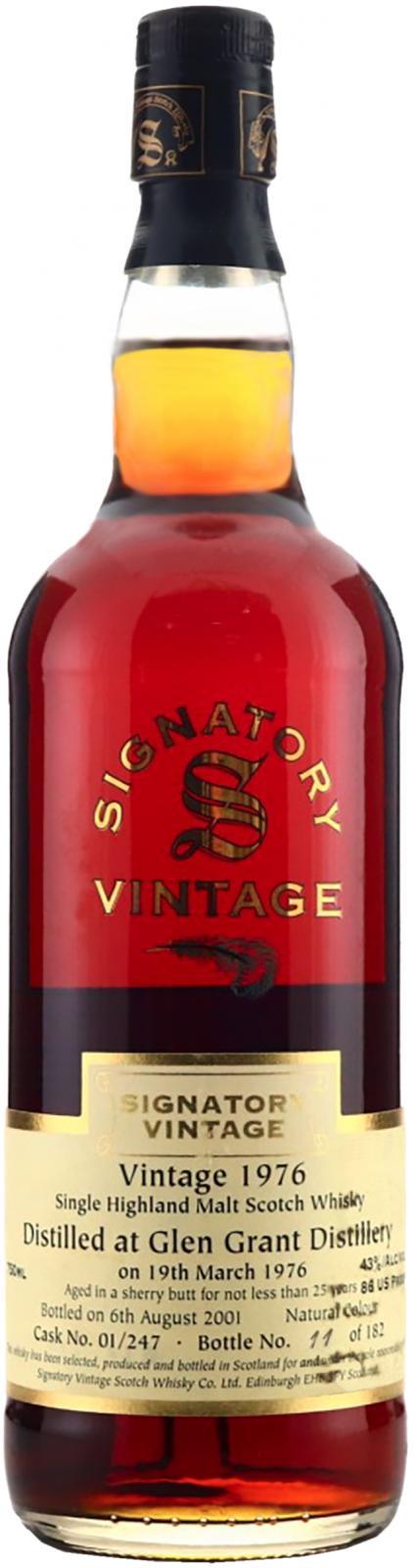 Glen Grant 1976 SV Vintage Collection