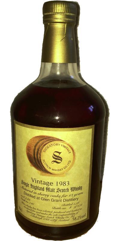 Glen Grant 1983 SV Vintage Collection - Dumpy