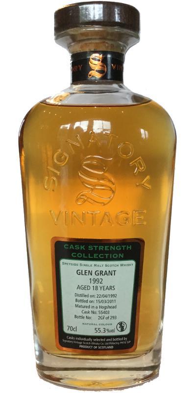 Glen Grant 1992 SV Cask Strength Collection