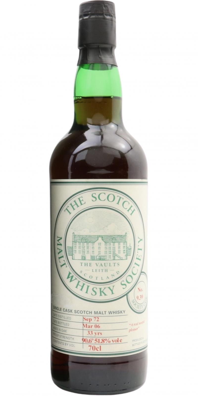 Glen Grant 1972 SMWS 9.39 A real nostril pleaser