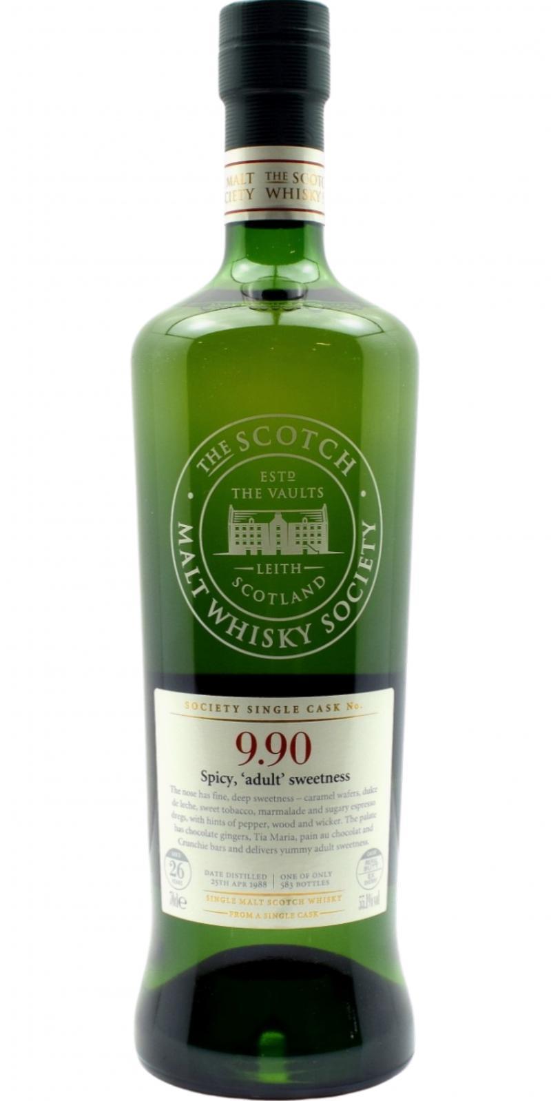 Glen Grant 1988 SMWS 9.90 Spicy, 'adult' sweetness