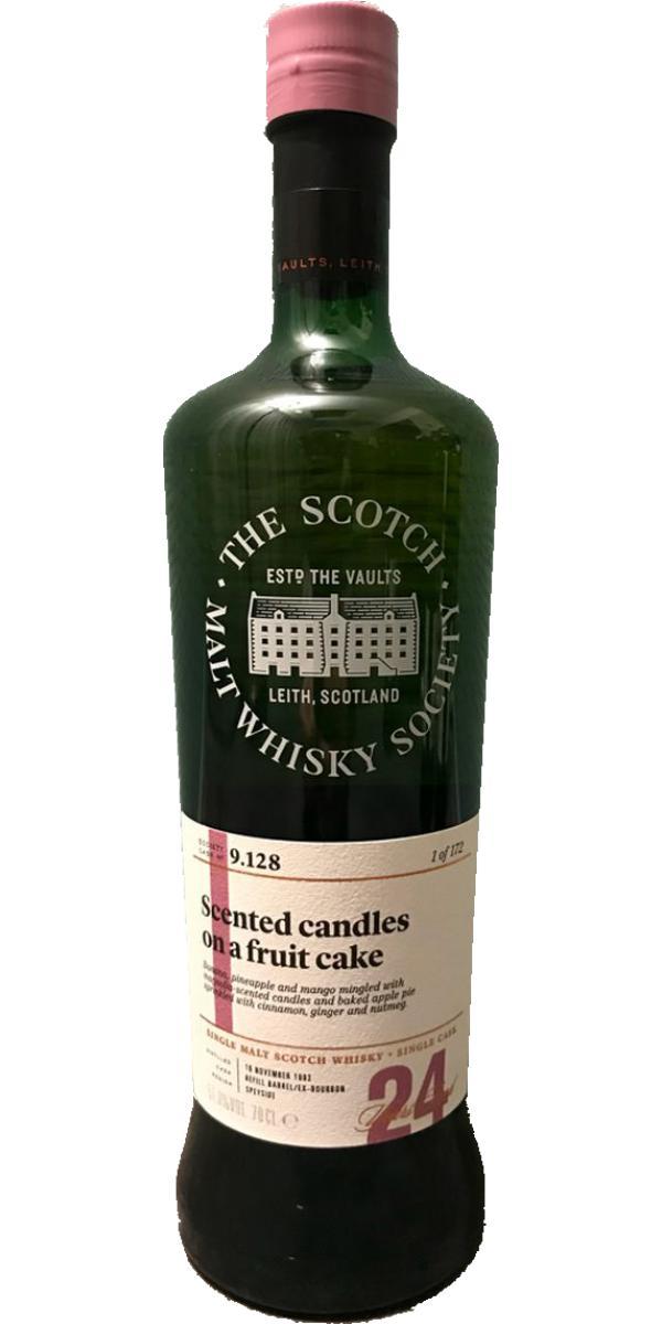 Glen Grant 1992 SMWS 9.128 Scented candles on a fruit cake