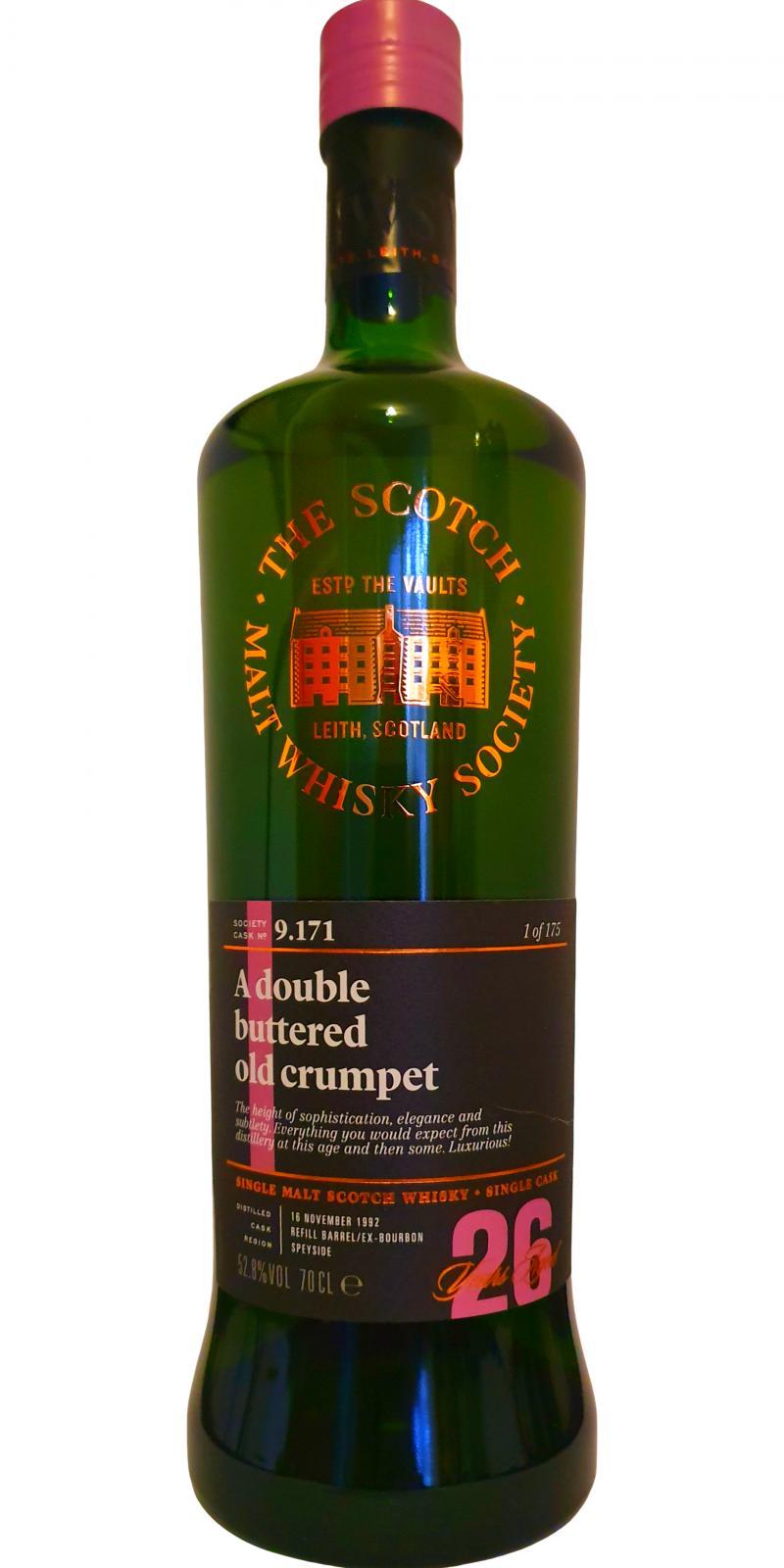 Glen Grant 1992 SMWS 9.171 A double buttered old crumpet