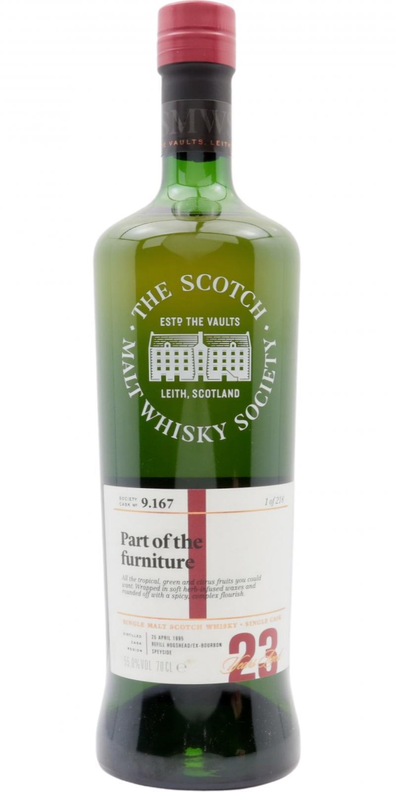 Glen Grant 1995 SMWS 9.167 Part of the furniture