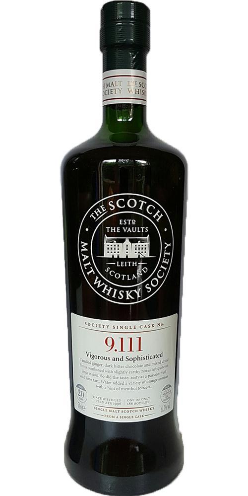 Glen Grant 1996 SMWS 9.111 Vigorous and Sophisticated