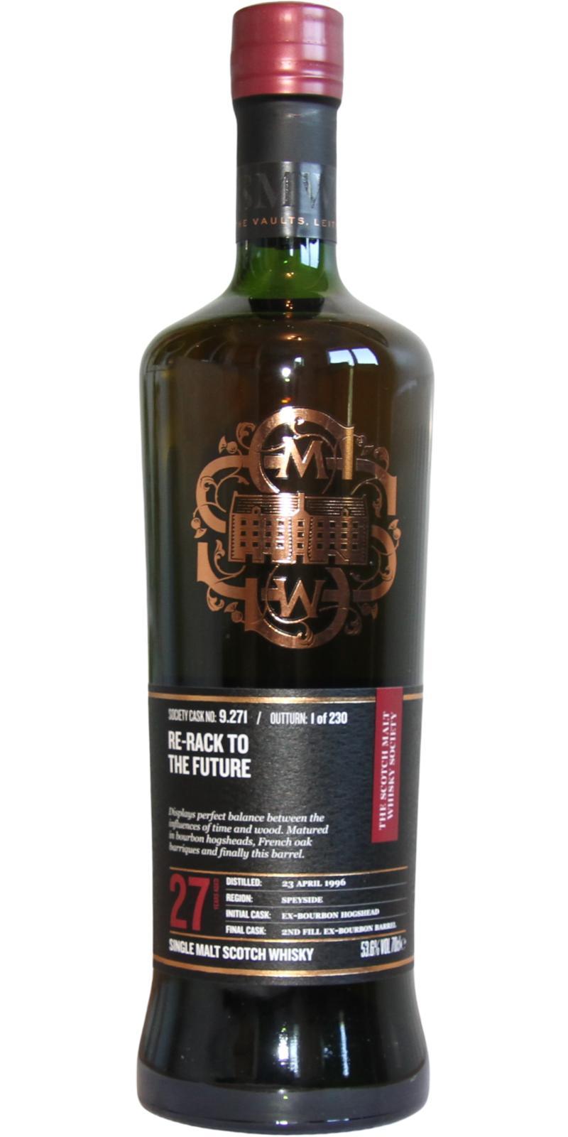 Glen Grant 1996 SMWS 9.271 Re-rack to the future