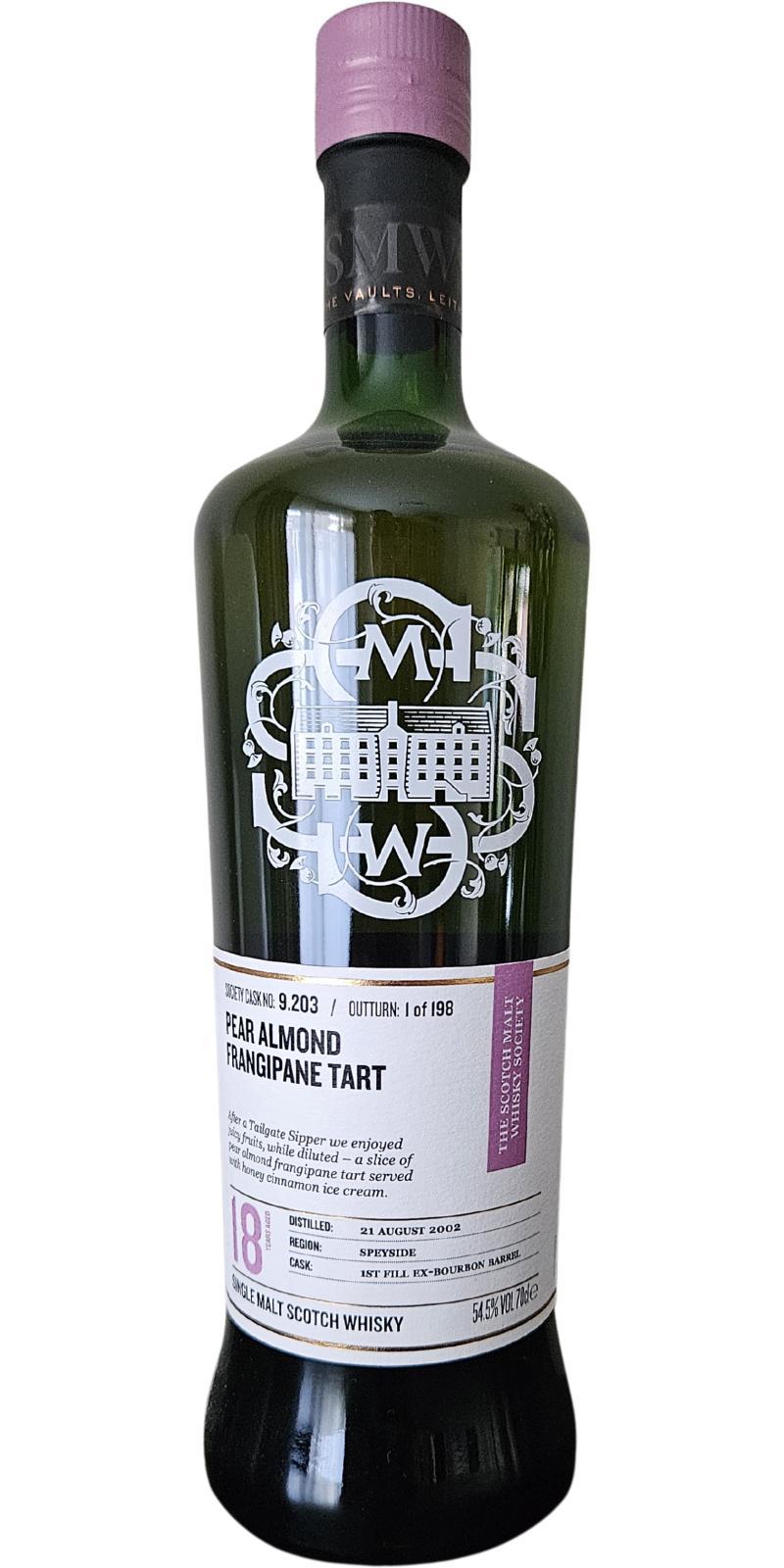 Glen Grant 2002 SMWS 9.203 Pear almond frangipane tart