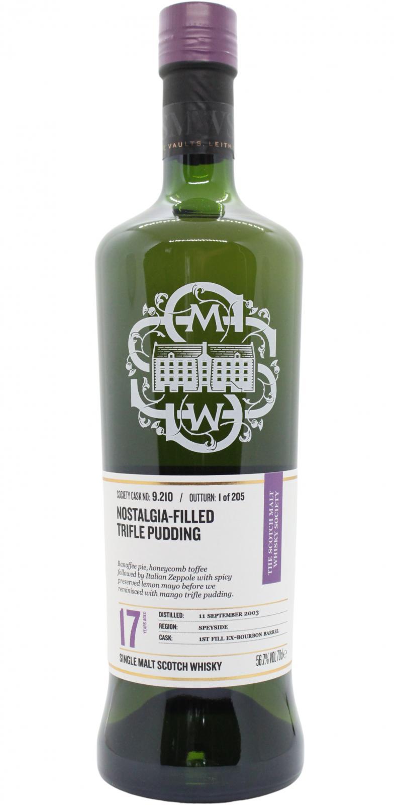 Glen Grant 2003 SMWS 9.210 Nostalgia-filled trifle pudding