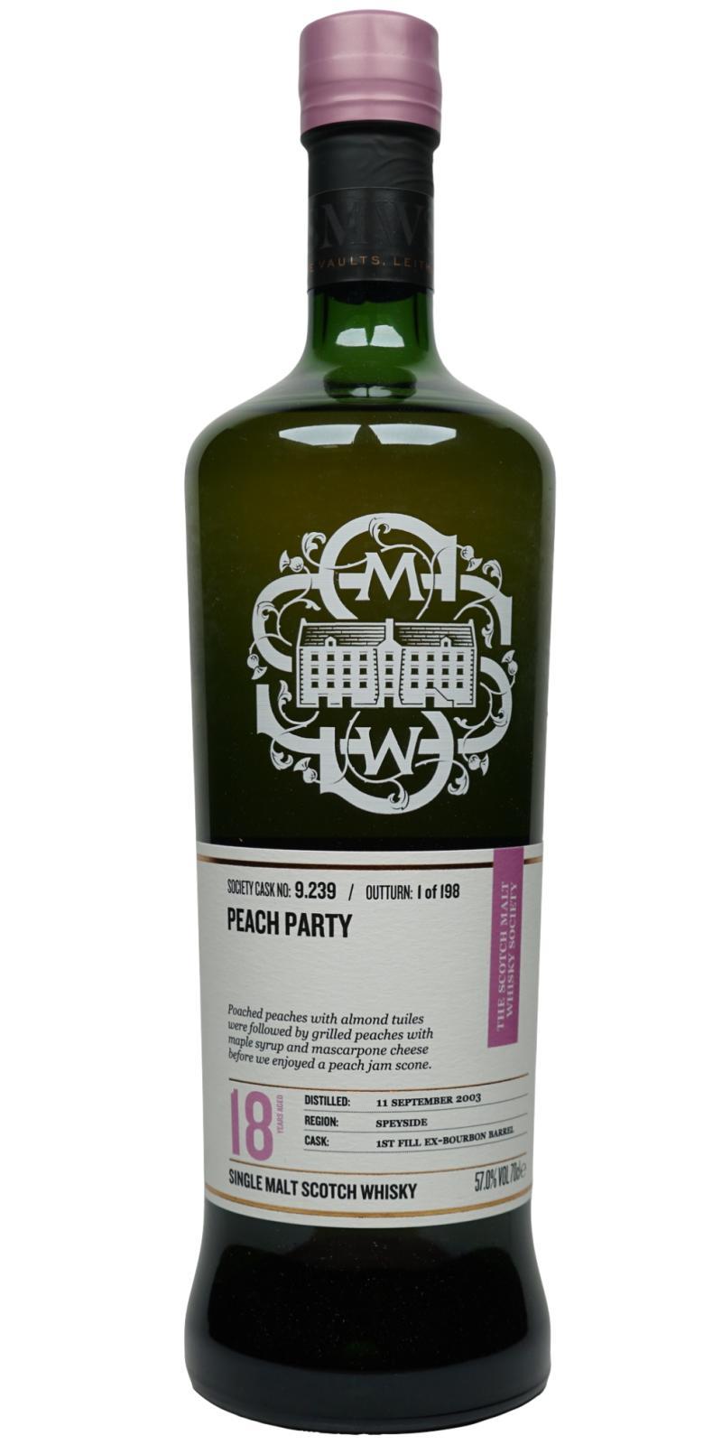 Glen Grant 2003 SMWS 9.239 Peach party
