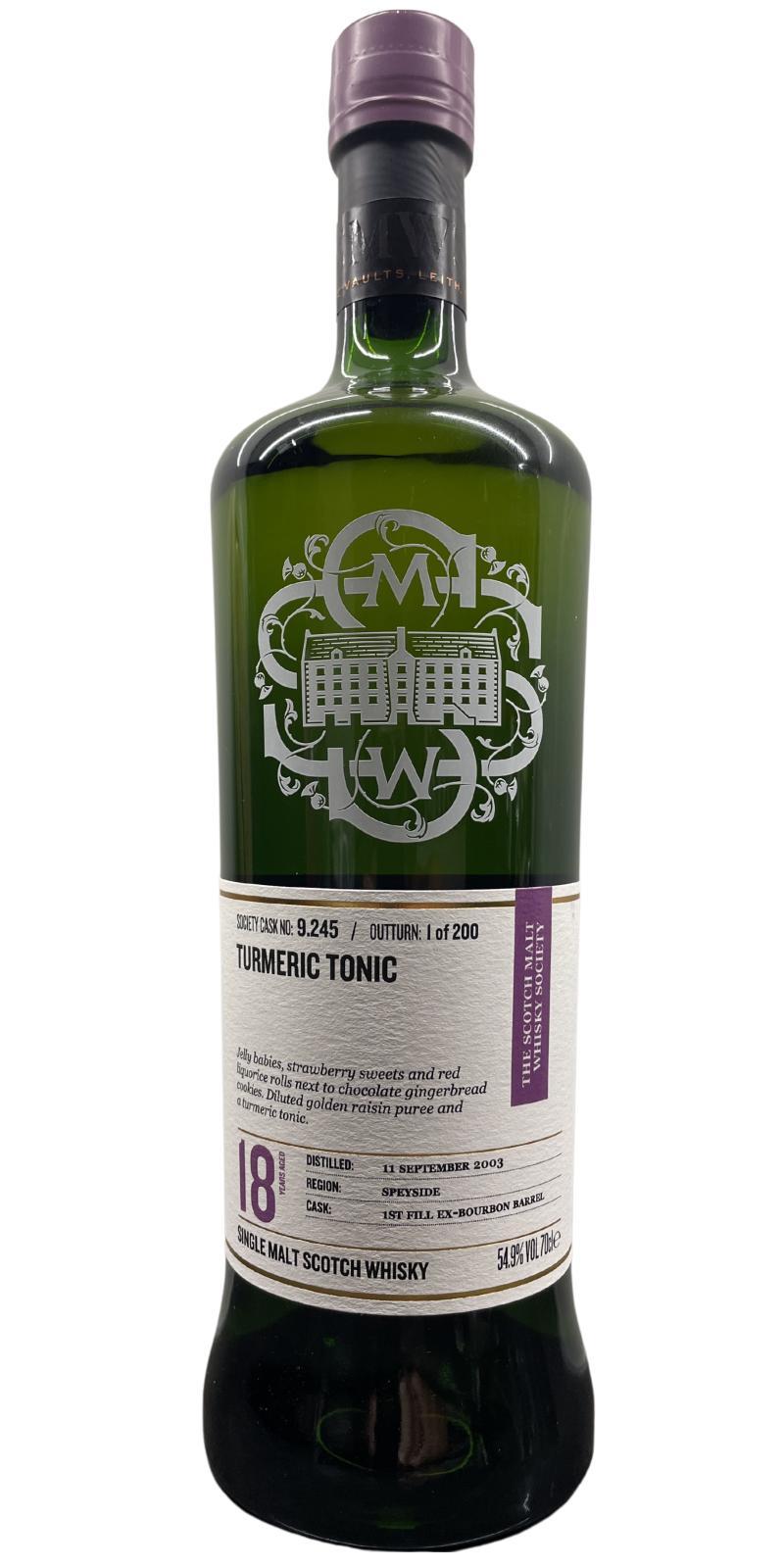 Glen Grant 2003 SMWS 9.245 Turmeric Tonic