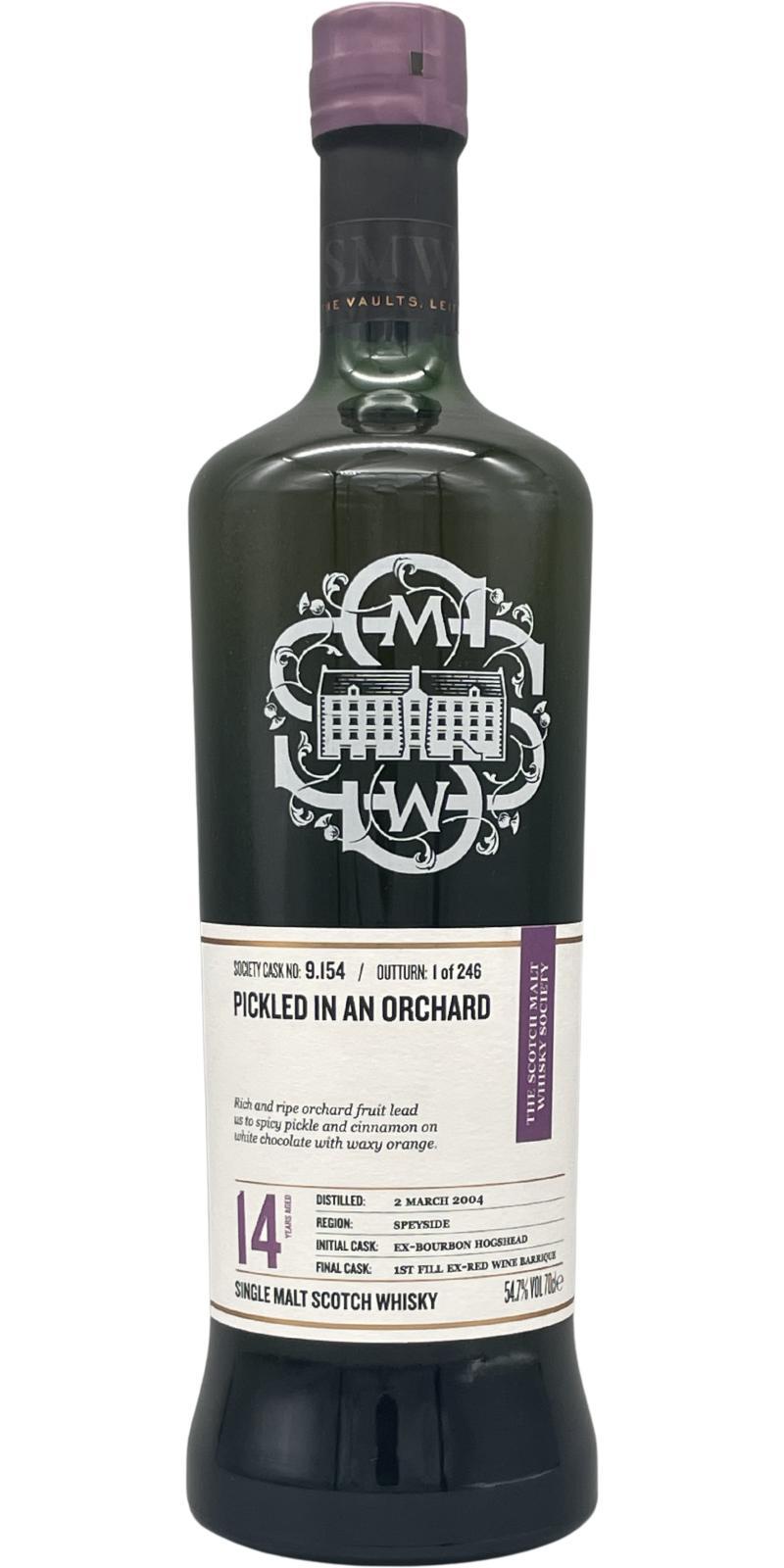 Glen Grant 2004 SMWS 9.154 Pickled in an orchard