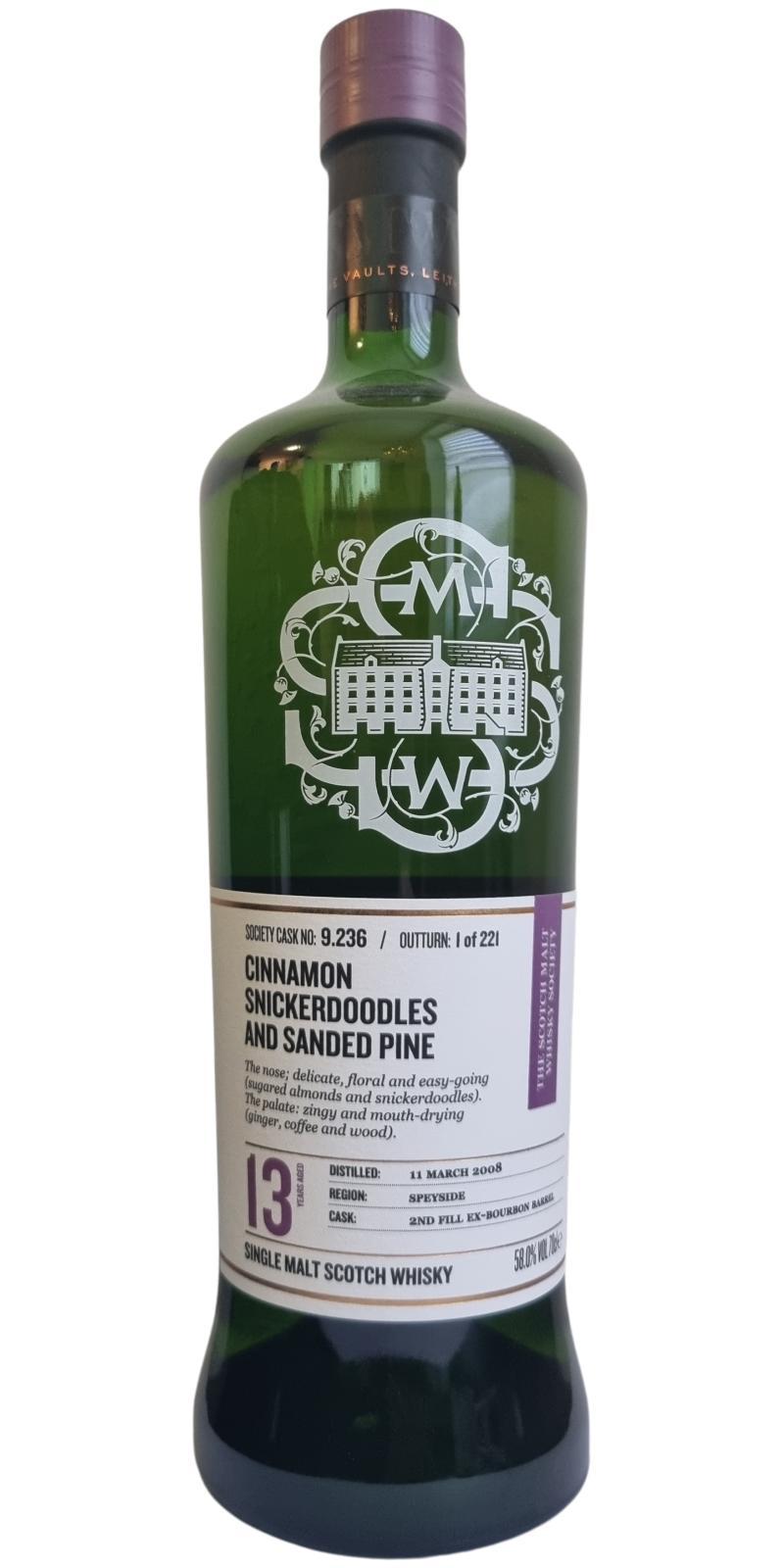Glen Grant 2008 SMWS 9.236 Cinnamon snickerdoodles and sanded pine
