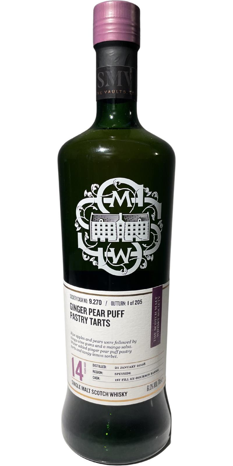 Glen Grant 2008 SMWS 9.270 Ginger pear puff pastry tarts