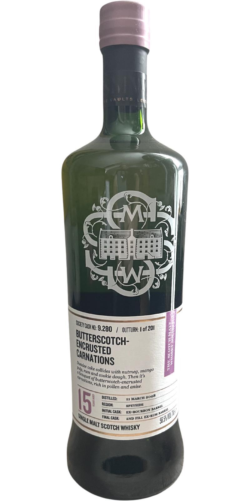 Glen Grant 2008 SMWS 9.280 Butterscotch-encrusted carnations